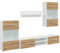 vidaXL 5-TLG. Wohnwand mit LED-Beleuchtung Artisan-Eiche Holzwerkstoff, TV-Möbel, Medienwand, Medienschrank, Schrankwand, Anbauwand