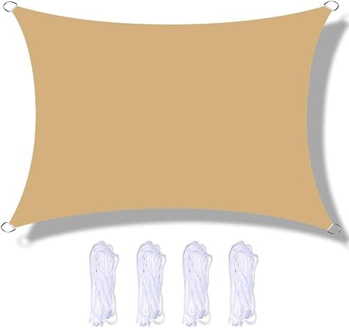 Voile d'ombrage rectangulaire imperméable et résistant aux UV pour terrasse, jardin, cour, abri auto, restaurant, 3 x 4 m