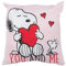 United Labels The Peanuts Snoopy Kissen, Kopfkissen 40x40 cm, Rosa, Sofakissen You and Me, Dekokissen für Fans