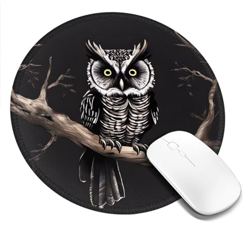 Lot de 2 tapis de souris ronds de 20,3 cm avec base en caoutchouc antidérapant pour souris sans fil, ordinateur portable, accessoires de bureau