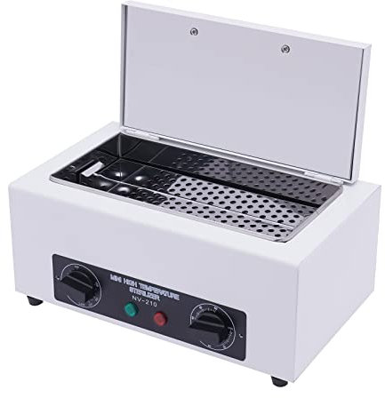 YUNRUX Stérilisateur à chaleur sèche 50-220 °C - Stérilisateur à haute température - 2 l - Machine de désinfection avec minuterie - Stérilisateur à air chaud - Contrôle - Cabinet de désinfection pour