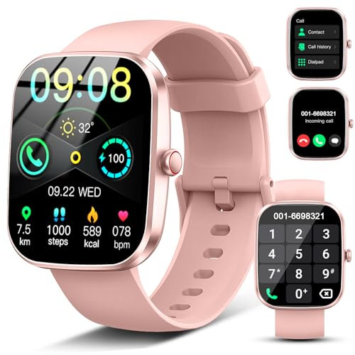 Reloj Inteligente Hombre Mujer, 2025 Nuevo Smartwatch con Llamadas Bluetooth, 1.91 Reloj Smart Watch con Pulsómetro/Monitor de Sueño/Podómetro, 110+ Modos Deporte, Pulsera Actividad para iOS Android