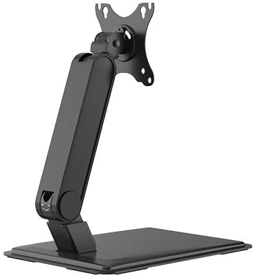 Conecto Monitor Halterung, Monitorhalterung für Touchscreen, VESA 75 und 100, 17-32 Zoll, bis 8 KG Bildschirme, 360° rotieren, neigbar, höhenverstellbar, Schwarz