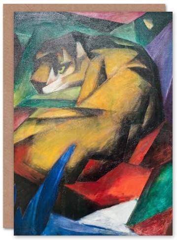 Artery8 Franz Marc Art Card Tiger Colourful Abstract Animal