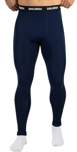 SMILODOX Kompressionshose Herren Zeyn, Lange enganliegende Sport Tights mit elastischem Bund & Logo, Gym Hose mit glatter Oberfläche, Base Layer für Training, Workout, Alltag & funktionale Outfits