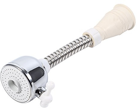 Faucet Aerator Diffuser, 360° Swivels Nozzle Spout with Hose, Faucet Sprayer Attachment, Adjustable Valve Faucet Extension for Kitchen