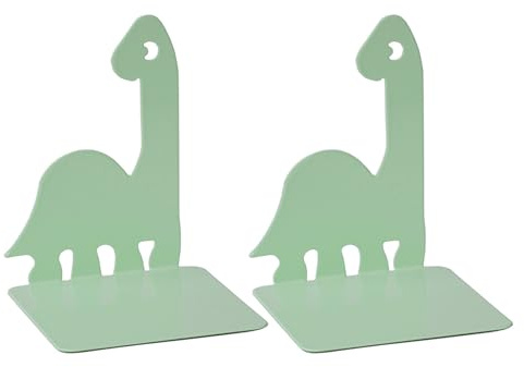 Lot de 2 serre-livres en métal décoratifs en forme de dinosaure pour bibliothèque