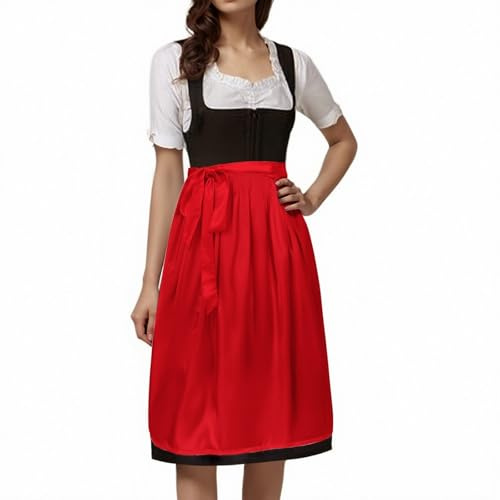 TBloevwlh Dirndlschürze Schürze Für Dirndl Trachtenschürze MidDamen Kristin MidTrachtenkleid Dirndlkleid Traditionelle Jacquard-Schürze
