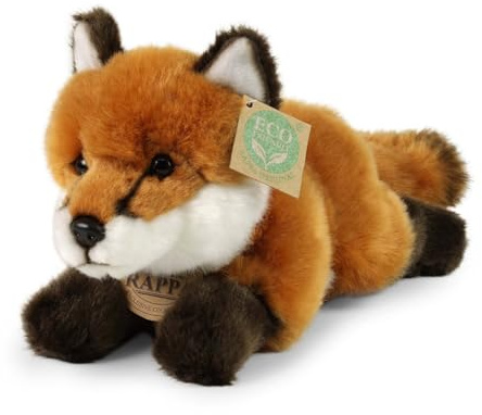 Rappa ECO Kuscheltier Fuchs 23 cm - realistisches Kuscheltier aus recycelten PET-Flaschen - rotbraun, weiß