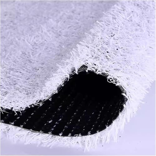 7UIYgtyO LNNNW Pelouse en Gazon Synthétique Gazon Artificiel synthétique, Tapis de Paysage de Jardin en Faux Gazon Blanc for terrains de Jeux(39.40X78.80in)
