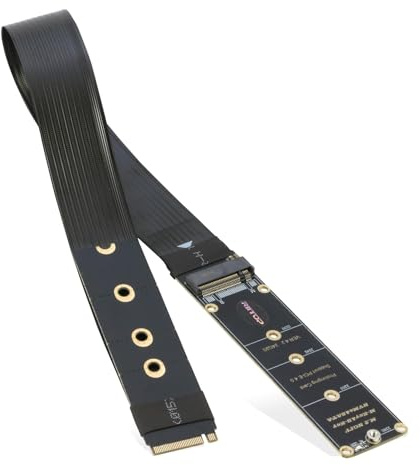 RIITOP Cavo di prolunga NVMe M.2 per SSD M-Key e B+M-Key nelle dimensioni 2280/2260/2242/2230, supporta PCIe 4.0 e SATA 6Gbps, 30 cm