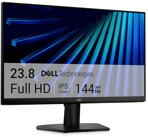 Dell 24 Monitor - SE2426H, Full HD (1920x1080), 144Hz, IPS, 1ms MPRT | AMD FreeSync, VESA (100x100mm), 2 HDMI, 3 Anni di Garanzia, Nero