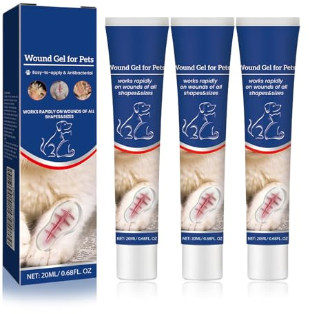 Bettinay 3 Pack Pet Wound Care Gel, Dog Leg Wound Protector, Waterproof Protective Liquid-Bandage for Dogs & Cats Wound Care