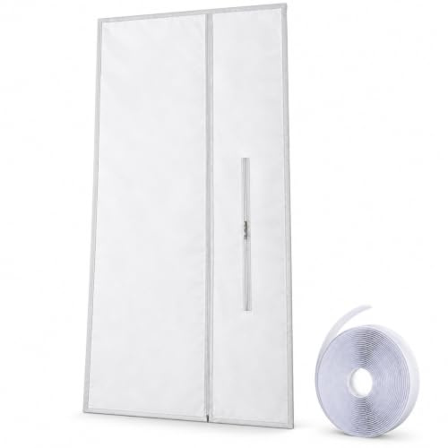 Joint de porte pour climatiseur mobile en tissu Oxford de 210x90 cm avec fermeture éclair, isolation thermique pour portes coulissantes de balcon et patio