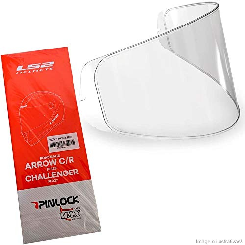 LS2 FF323 Max Vision 70 Pinlockscheibe (Clear,One Size)