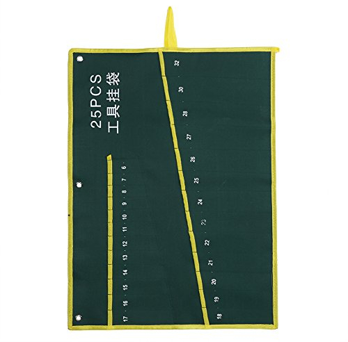 Fdit Werkzeugtasche mit Maulschlüssel, Zange, Organizer-Tasche aus strapazierfähigem Segeltuch 6/8/10/12/14/25 Taschen, 25Pockets