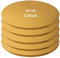 Tortenplatte/Cake Board Rund Gold 34 cm 5 Stück