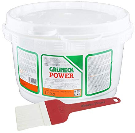 Abbeizer Set: Grüneck Power 2,5kg mit Abbeizpinsel 60mm
