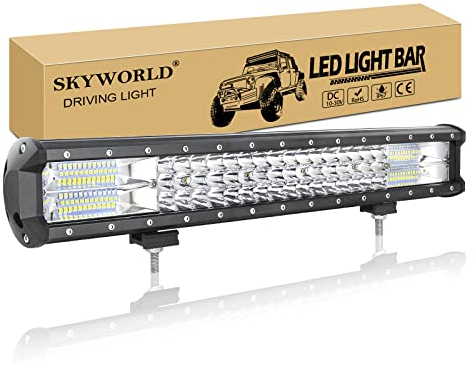 SKYWORLD Led Arbeitsscheinwerfer Bar, 20 Zoll 51cm 288W Zusatzscheinwerfer LED Scheinwerfer 12V 24V Auto LED Arbeit Licht Bar Wasserdicht Lightbar für 4x4 Offroad SUV UTV ATV KFZ Traktor