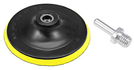 sourcing map 15,2 cm Klett-Stützteller zum Schleifen, Polieren, Trägerplatte mit M14-Bohrer-Adapter für Exzenterschleifer, Polierer, Puffer