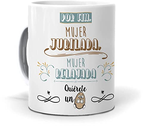mundohuevo Taza Mujer jubilada, mujer relajada