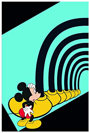 Disney Wandbild von Komar | Mickey Mouse Foot Tunnel | Kinderzimmer, Babyzimmer, Dekoration, Kunstdruck | Größe 50x70cm (Breite x Höhe) | ohne Rahmen | WB034-50x70
