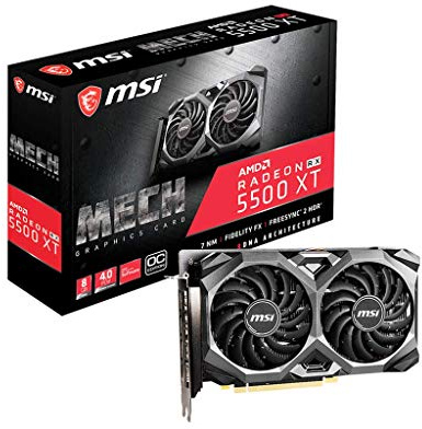 MSI Radeon RX 5500 XT Mech 8G OC Carte Graphique Enthusiast
