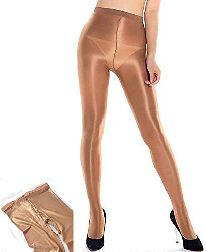 Ulalaza Glänzende Ölstrumpfhosen für Damen, Strümpfe, Strumpfhosen, Socken, ultraschimmernd, formend, Tanz, Übergröße, mit Fuß, 1D, 70D, 60D, 100D