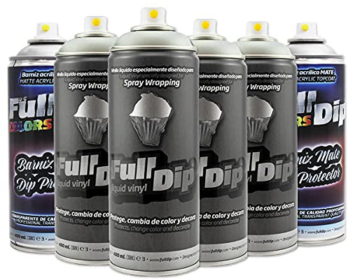 Sprays AutoFullCar Full Dip Aluminium Metallic Extra Schutz Matt Vinyl Flüssig | FullDip Plastitis