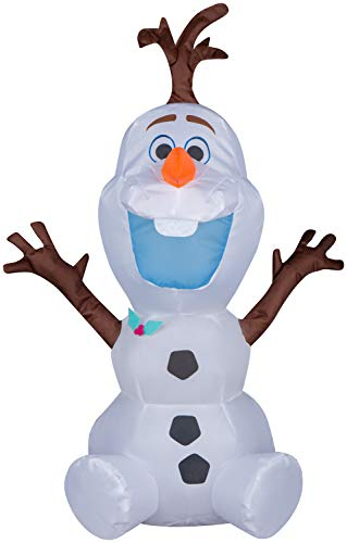 Gemmy Airdorable Christmas Airblown Inflatable Olaf Disney, 0.6 m Tall, White