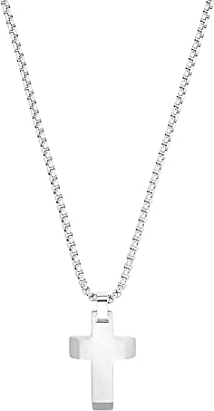 s.Oliver Kette mit Anhänger Edelstahl, 925 Sterling Silber Herren Halsschmuck, Silber, Kommt in Schmuck Geschenk Box