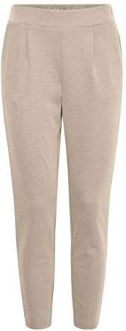 ICHI IHKATE Pique PA Damen Sweathose Sweatpants Relaxhose mit Stretch Enger Schnitt, Größe:2XL, Farbe:Doeskin (151308)