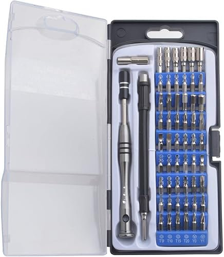 Gunpla Precision Screwdriver Set 57-Piece Cr-V Steel Tool Kit, Hex/Torx/Magnetic Bits with Flexible Handle for Electronics Repair, Laptops, Phones, Watches, PC, Eyeglasses