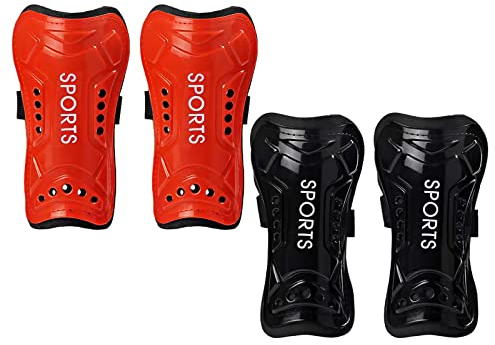 LdawyDE Protege Tibia Foot Enfant, 2 Paires Protege Tibia Enfant Foot pour Enfants étudiant Kicking Board Jeux de Football Mollet équipement Protection Course à Pied Sport protège-Tibias