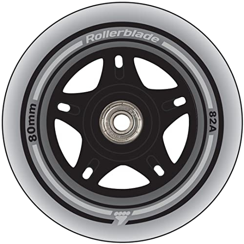 Rollerblade Unisex – Erwachsene 80MM/SG7 Wheel/Bearing XT (8PCS) Rollen, Klar