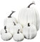 Baoblaze 7 Stück Künstliche Kürbisse Kürbis Deko Zierkürbis Künstlicher Kürbis Kunstpflanze Set für Halloween Dekoration Herbstdeko Set,4 Size, Weiß