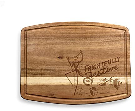 PICNIC TIME Disney Nightmare Before Christmas Jack Festive Ovale Acacia Schneidebrett, Servierbrett, Charcuterie Board (Akazienholz)