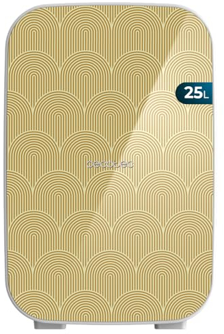 Cecotec Mini Nevera de 25 L Bolero MiniCooling 25L Bahamas Pat 2, 12V-220V, compatible coches y caravanas, función enfriamiento y calentamiento, rango temperatura 7 a 65 ºC y transporte fácil.