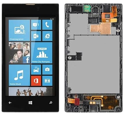 Showgood LCD-Display für Nokia Lumia 520 LCD-Display, Touchscreen-Digitizer mit Rahmen, Ersatzteile für Nokia 520 LCD-Bildschirm