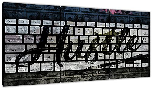 Azrosap Motivierende Poster, Drucke, inspirierende Wandkunst, 3 Stück, Leinwandmalerei, Bilder, positiv, moderner Erfolg, Hektik, Poster für Zuhause, Büro, Arbeitsplatz, Wohnzimmer, Heimdekoration,