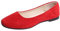 Women’s Ballet Flats Dolly Shoes Slip On Dress Shoes Low Wedge Comfort Soft Ballerina Walking Flats Pumps Shoes Red, 5 UK