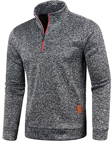 Herren Herbst und Winter Solid Zipper Neck Pullover Langarm Mode Top Sweatshirt Mantel Jagdbekleidung Herren Jack Schokolade Herren Jacken Winter Günstig