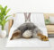 HGOD DESIGNS Graue Kaninchen-Decke, isoliert, weich, bequem, für Sofa, Stuhl, Bett, Büro, 100 x 130 cm