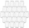 Gouveo Lot de 24 Bocaux Ronds de 350 ml Avec Couvercle à Visser Blanc - Pour Conservation et Stockage