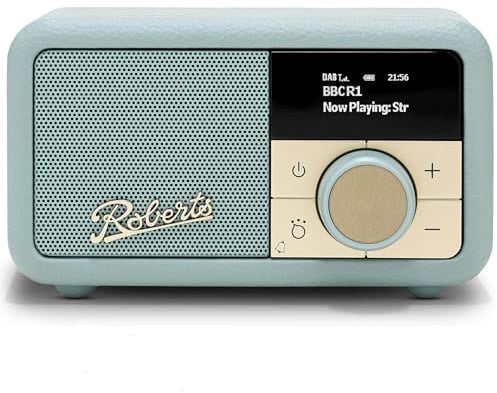 Roberts Revival PETITE2 FM/DAB/DAB+ Digital Radio with Bluetooth, Duck Egg