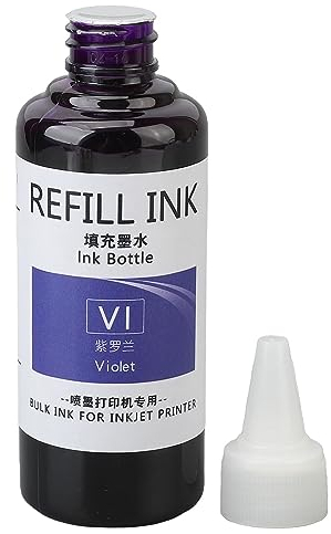 Ei-Dater-Tinte, Nachfülltinte für Stempel, 100 Ml, Hochreiner, Schnell Trocknender Spitzenapplikator, Farbechte Ei-Stempeltinte für Unternehmen (PURPLE)