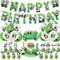 Panda Geburtstagsdeko, Panda Thema Geburtstag Party Zubehör Mit Happy Birthday Banner Set, Panda Kuchen Toppers und Panda Ballons für Panda Luftballons kindergeburtstag