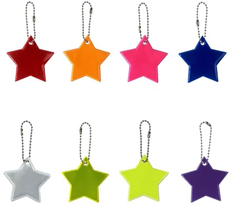 Aidqxbaoer Sicherheits Reflektor Anhänger, Kinder Reflektor Anhänger,Reflektierend Anhänger, für Schultasche Kleidung Rucksack Handtasche Radfahren Gehen Laufen Mitgebsel