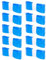 Lot de 10 recharges pour poubelle à couches - Anti-odeurs - Pour poubelle à couches Tommee Tippee Litter Locker Angelcare - Bleu clair