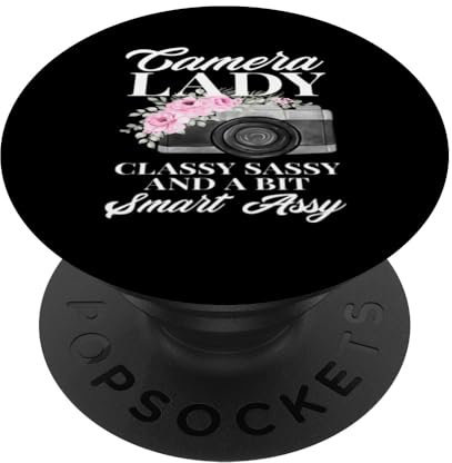Kamera Lady Flower Kamera Fotografie Fotograf PopSockets mit austauschbarem PopGrip